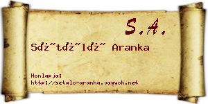 Sétáló Aranka névjegykártya